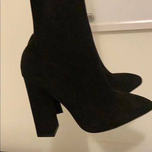 Black thigh high boots